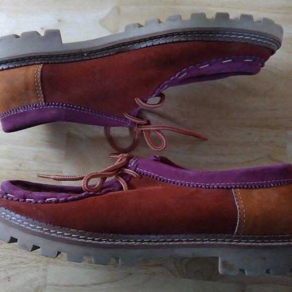 Vintage Tribeca Three Tone Leather Wallabee Loafer Shoes - Picture 2 of 7